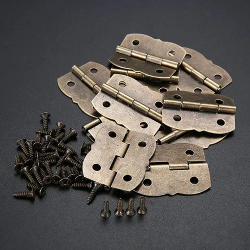 Miniatura 7 de dophee 10 mini bisagras de mariposa, bisagras decorativas para caja de madera, caja de joyería, caja de regalo, caja de vino, armario, pecho, puerta