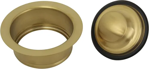 Miniatura 5 de Akicon Tapón de brida de eliminación de basura con acabado dorado de latón para fregadero de cocina, borde de desecho, ajuste de orificio de drenaje