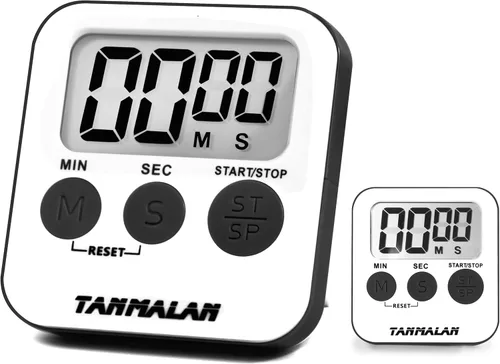Miniatura 9 de Tanmalan Temporizador de Cocina para Cocina Alarma Fuerte, Pantalla Grande, Alarma Fuerte de Memoria Automática, Pantalla Grande, Botón Grande