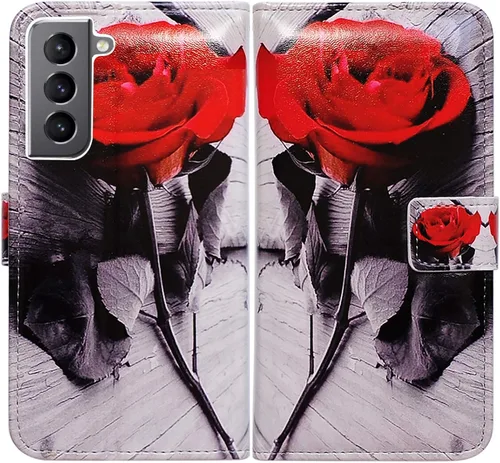 Miniatura 18 de Bcov Funda para Galaxy S22, diseño de pájaro negro y verde con tapa para teléfono con ranura para tarjeta y soporte para Samsung Galaxy S22 5G