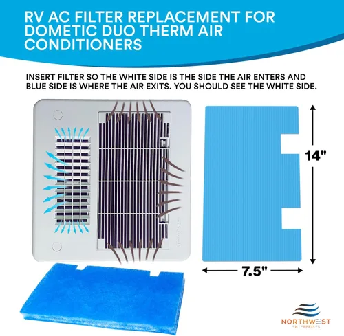 Miniatura 3 de Filtros de aire acondicionado RV – Reemplazo del filtro de CA para autocaravana – Filtros de CA de 7.5 x 14 pulgadas para acondicionadores de aire
