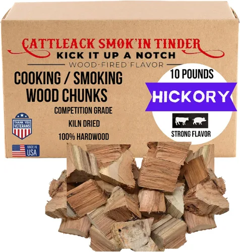 Miniatura 12 de Cattleack Smok'in Tinder Trozos de madera para ahumar carne, eleva tu barbacoa con trozos de parrilla de primera calidad, aproximadamente 10 libras