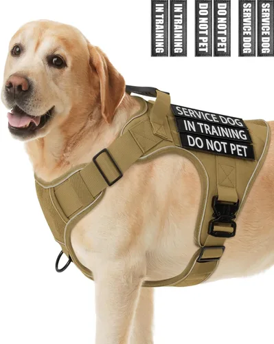 Miniatura 15 de Chaleco de perro de servicio para perros medianos, arnés de perro de servicio en entrenamiento con parches, chaleco ajustable para perros