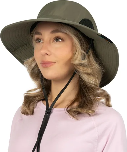 Miniatura 21 de SUN CUBE Sombrero de ala ancha para hombres y mujeres, sombreros de pesca, protección solar UV, sombrero de pescador, sombrero de pescador