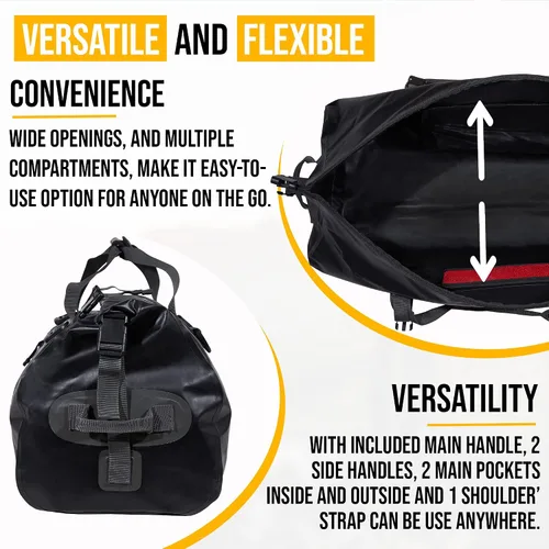 Miniatura 4 de LEGEND Bolsa de lona impermeable – Bolsa de lona resistente para exteriores, camping, canotaje y viajes, bolsa seca de PVC de alta calidad, bolsa