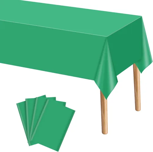 Miniatura 9 de Mwellewm 6 manteles de plástico desechables, mantel de arcoíris de colores surtidos, rectangular de neón colorido a granel sólido para cumpleaños