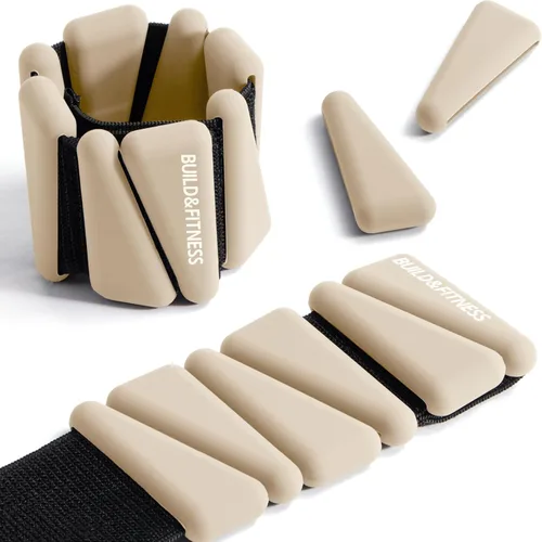 Miniatura 13 de Pulseras y tobilleras ajustables de 2 libras o 4 libras, bandas ajustables para entrenamientos de mujeres y hombres, juego de 2 – 2 libras o 4
