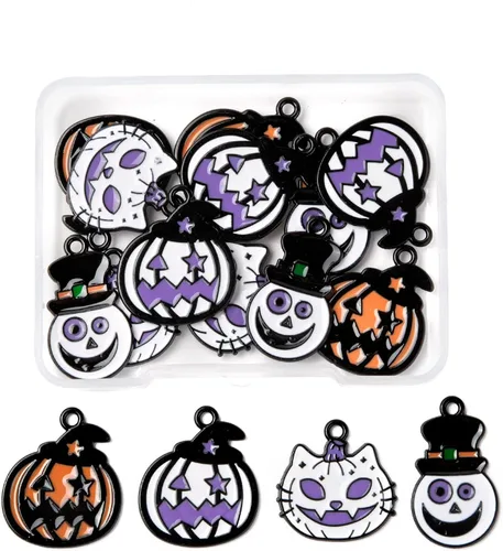 Miniatura 26 de Mega Pet Colgantes de Halloween Fantasma blanco con linterna de calabaza