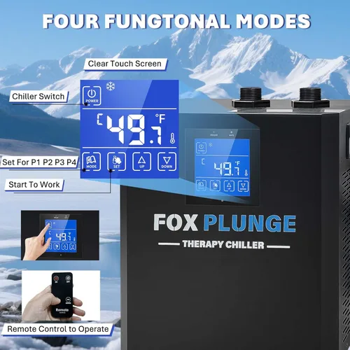 Miniatura 3 de Enfriador de agua para baño de hielo para bañera de inmersión fría, enfriador de inmersión en frío de 1/3 HP con filtro externo, bomba y manguera