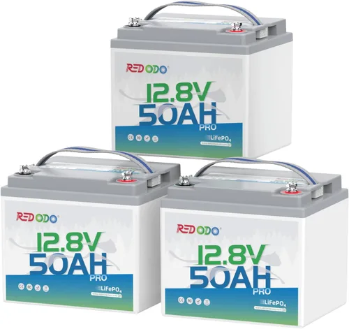 Miniatura 15 de Redodo Batería LiFePO4 de 12.8 V 50 Ah (paquete de 2), repuesto ideal para batería AGM SLA de 12 V 100 Ah, BMS integrado, 4000-8000 ciclos y 10 años