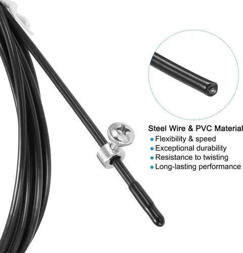 Miniatura 4 de PATIKIL Cable de repuesto de cuerda de salto de velocidad, alambre de acero de cuerda de salto profesional Reemplazar para cuerdas de salto de alta