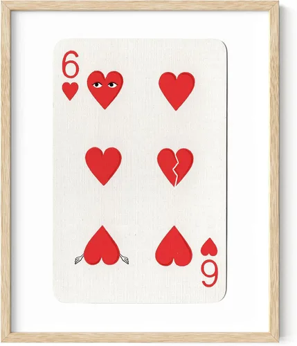 Miniatura 33 de HAUS AND HUES Arte de pared de corazón, bonito póster con estampado de corazón, decoración temática retro (24 x 36 pulgadas sin marco)