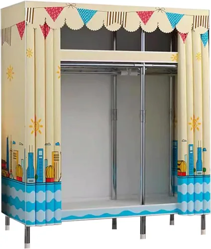 Miniatura 9 de large closets Portable Wardrobe Closet Thickened Steel Pipe Clothes Closet for Bedroom Hanging Large Closet Lightweight Portable Closet Space-saving
