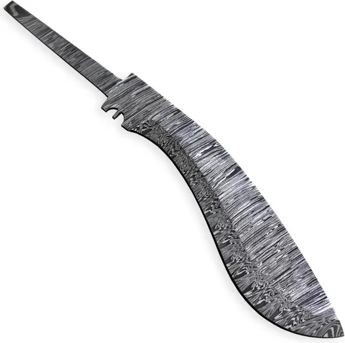 Miniatura 2 de Cuchillo de caza de hoja en blanco de acero de Damasco forjado a mano personalizado Kukri Bowie Blade Damasco Billet Camping, supervivencia