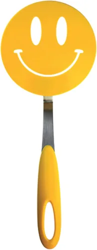 Tovolo Spatulart Espátula de nylon flexible con cara sonriente, utensilio de cocina moldeado con silicona, mango de acero resistente, seguro para