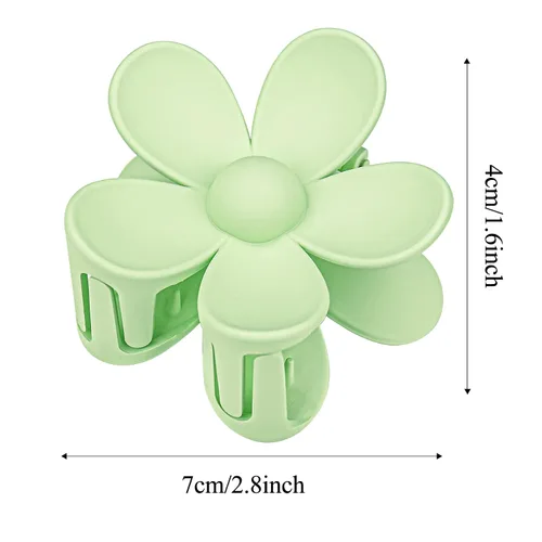 Miniatura 2 de 12 pinzas de flores para mujeres y niñas, clips de mandíbula grandes y fuertes en 12 colores mate para cabello grueso y fino