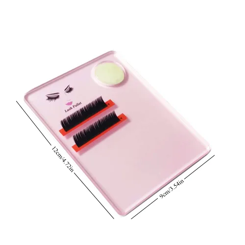 Miniatura 4 de Extensión de pestañas acrílicas, herramienta de paleta de pestañas postizas, injerto de pestañas postizas de jade, organizador de piedra de jade Rosa