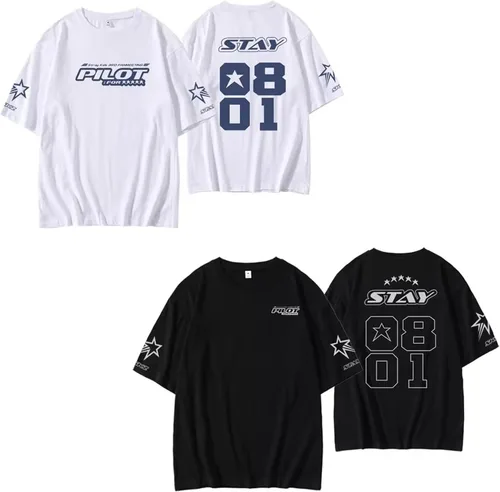 Miniatura 2 de DHSPKN Stray Kids - Camiseta de 5 estrellas para álbum de Felix Jisung, Hyunjin Minho, Bangchan Changbin, camiseta unisex para conciertos