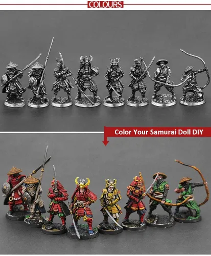 Miniatura 5 de Juego de juguetes de la serie Samurai (7-Broadsword C)