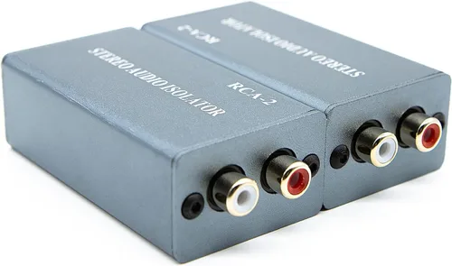 Miniatura 2 de Aislador de bucle de tierra RCA, filtro de ruido, carcasa de aluminio, eliminador de zumbido, aislador para HIFI estéreo de cine en casa reproductor