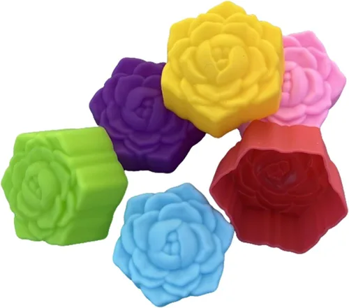 Miniatura 11 de 36 PCS Moldes para Hornear en Forma de Flor de Silicona Grado Alimenticio Antiadherente Mini Bandejas para Cupcakes, Pudines, Chocolates
