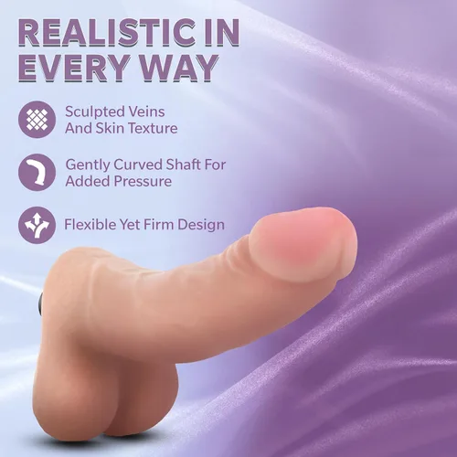 Miniatura 5 de Consolador vibrador Blush de 5.5 pulgadas para principiantes, 10 funciones vibratorias para estimulación intensa, estimulación del punto G, polla