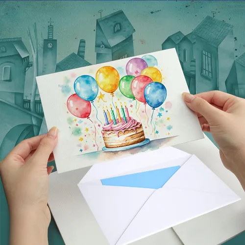 Miniatura 6 de 50 juegos de tarjetas de acuarela pura con sobres, tarjetas de papel de acuarela de algodón de 140 libras/300 GSM, utilizadas para arte y pintura