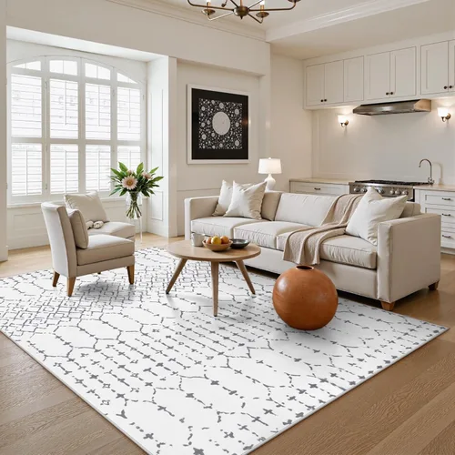 Miniatura 27 de Lahome Alfombras marroquíes para pasillos 2x8 Beige Alfombra de pasillo lavable antideslizante resistente a las manchas Alfombra de cocina