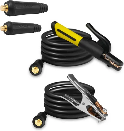 Miniatura 7 de S SIMDER Portaelectrodos de soldadura de 300 A, cable de electrodo MMA, soldadura de arco, abrazadera de tierra y cable de soldadura