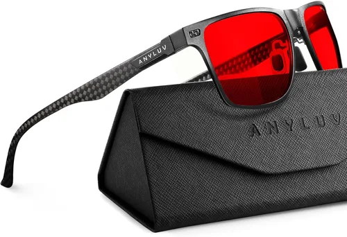 Miniatura 20 de ANYLUV Blue Light Glasses Men, Carbon Fiber Working Blue Light Blocking Glasses Relieve Eyestrain for Men Women