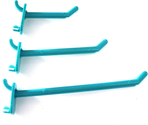Miniatura 9 de JSP Manufacturing Ganchos de plástico verde azulado para garaje/herramientas/almacenamiento/organización/joyería/manualidades - 2 pulgadas, 4