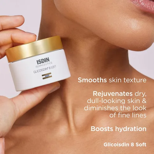 Miniatura 5 de ISDIN Isdinceutics GlicoISDIN 8 Soft (1.76 oz) Crema exfoliante facial con 3.2% de ácido glicólico libre Suaviza la textura de la piel Aumenta
