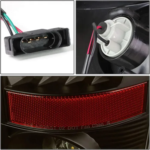 Miniatura 6 de DNA MOTORING TL-DRAM07-LED-BK-SM Ensamblaje de luz trasera LED para lado del conductor y del pasajero