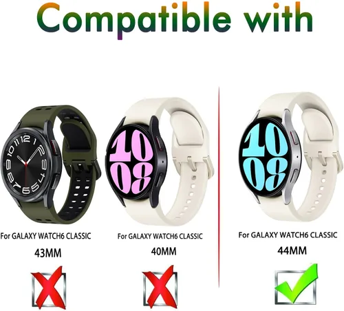 Miniatura 2 de Paquete de 4 protectores de pantalla de vidrio templado diseñados para Samsung Galaxy Watch 7, 6, 5, 4 (1.732 pulgadas), antiarañazos, sin burbujas