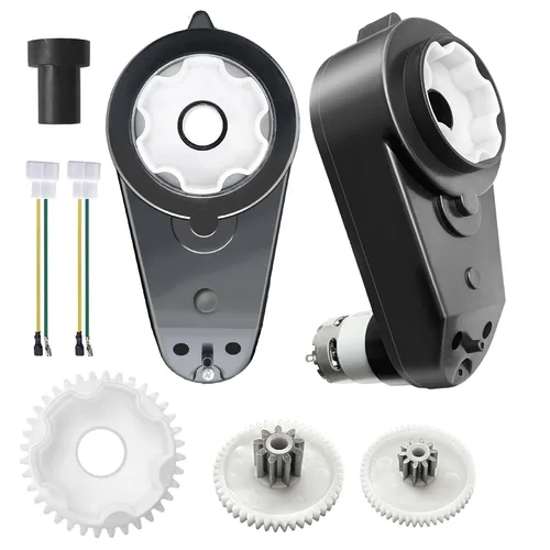 Paquete de 2 cajas de engranajes de motor de acero de alto par de apertura de 24 V RS555 12000 RPM para ruedas eléctricas, motor de alta velocidad