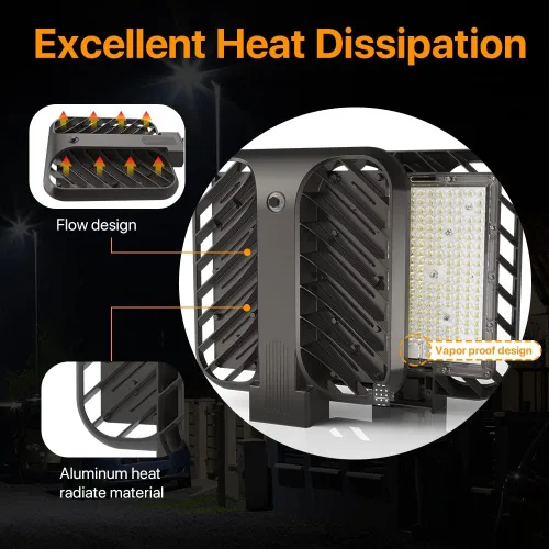 Miniatura 4 de Luces de estacionamiento de 200 W, paquete de 2 unidades, 30000 lm (150 LM/W) del atardecer al amanecer LED para exteriores, caja de zapatos, ajuste