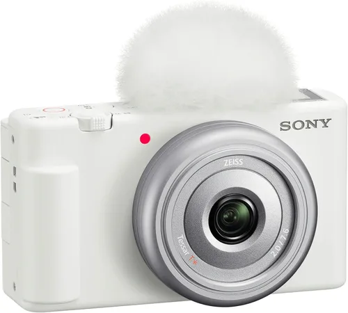 Miniatura 2 de Sony ZV-1F - Cámara de vlog para creadores de contenido y vloggers (blanco) paquete con kit de accesorios, estuche (negro), paquete de batería