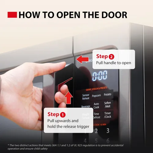 Miniatura 8 de TOSHIBA Horno de microondas con diseño de plataforma plana/sin plato giratorio con tecnología inversor, sensor inteligente, función de silencio