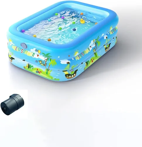 con bomba inflable, piscinas familiares de tamaño completo, piscina inflable para niños, adultos, niños pequeños a partir de 3 años, al aire libre,
