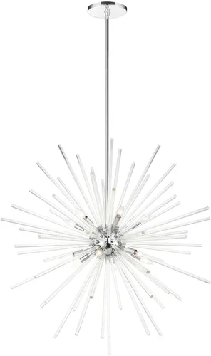 Miniatura 6 de Livex Lighting Utopia - Lámpara colgante de 12 luces de cromo pulido