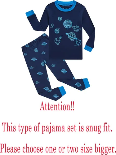 Miniatura 2 de Family Feeling - Conjunto de 2 piezas de pijama de Navidad a rayas para niños y niñas 100 algodón
