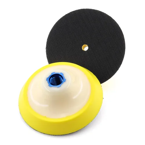Miniatura 3 de Almohadilla de respaldo giratoria de gancho y bucle de 4 pulgadas con rosca de 5/8 "-11 para lijado/pulido almohadillas de amoladora angular