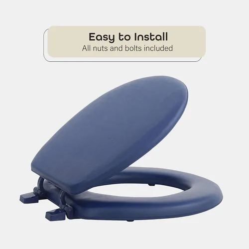 Miniatura 5 de Achim Home Furnishings TOVYSTBK04 Asiento estándar para baño de 17 pulgadas Fantasia, TOVYSTNY04 Azul marino