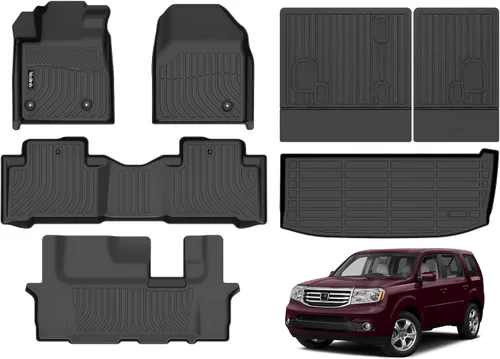 Miniatura 52 de Tapetes de piso para todo clima y forro de carga con respaldo para Chevrolet Suburban de 7 asientos 2021-2025 / GMC Yukon XL de 7 asientos