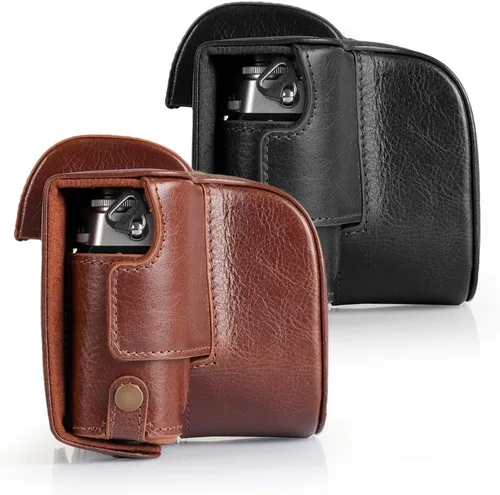 Miniatura 7 de MegaGear MG2010 Ever Ready - Funda de piel auténtica para cámara compatible con Nikon Z fc (0.630-1.969 in) - (negro)