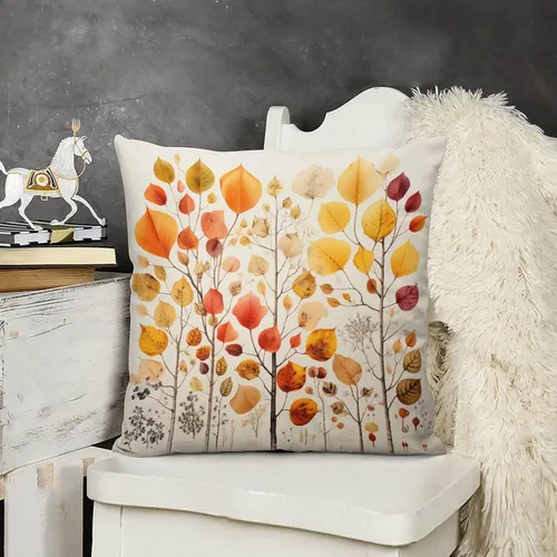 Miniatura 9 de Funda de almohada de paisaje, campo, otoño, otoño, tamaño estándar, otoño, día de Acción de Gracias, cuadrada, suave, doble cara, impresión, funda