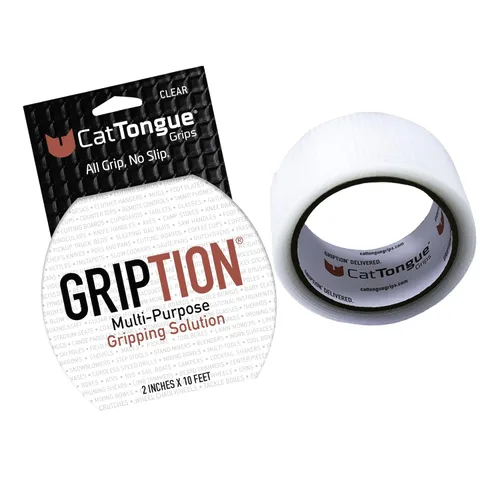 Miniatura 13 de CATTONGUE GRIPS Rollo de cinta de agarre no abrasivo, 2 pulgadas de ancho, resistente, cinta antideslizante impermeable para bañeras, peldaños