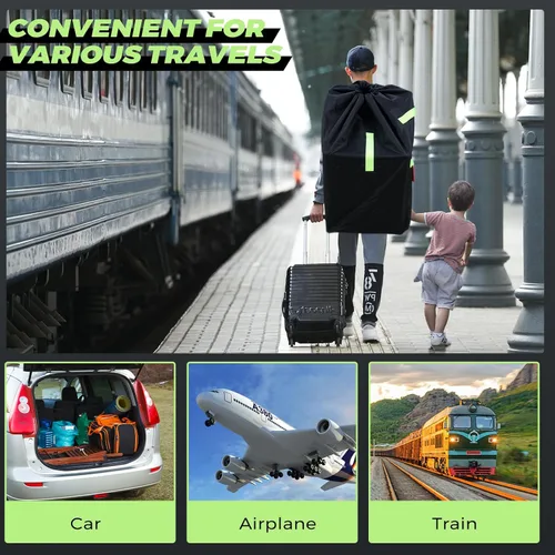 Miniatura 6 de Zihvfzu Bolsa de viaje impermeable para asiento de automóvil, adecuada para avión y viajes aéreos, diseño de mochila acolchada duradera, adecuada