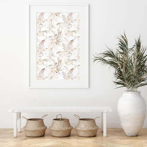 Miniatura 6 de Blooming Wall Papel tapiz de pared con diseño floral de hojas tropicales rojas en acuarela para decoración de pared, 14.5 pies cuadrados/rollo