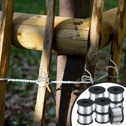 Miniatura 5 de Shimeyao 10 rollos de herramienta de alambre de amarre de barras de refuerzo de 1/32 pulgadas, 0.031 in, 360 pies, bobina de alambre para máquina
